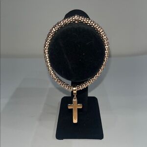 Gold Cross Bracelet, Faux, Costume Jewerly